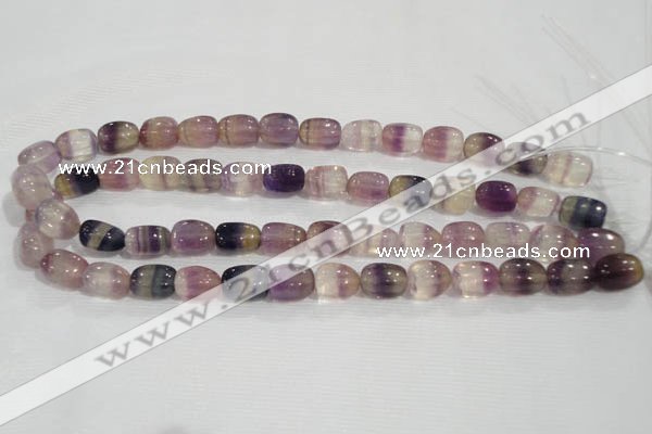 CNG707 15.5 inches 10*14mm nuggets fluorite beads wholesale