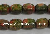 CNG708 15.5 inches 10*14mm nuggets unakite beads wholesale