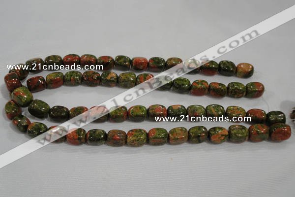 CNG708 15.5 inches 10*14mm nuggets unakite beads wholesale