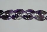 CNG7089 15.5 inches 25*35mm - 35*45mm faceted freeform amethyst beads