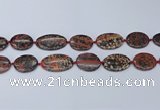 CNG7113 18*25mm - 20*33mm freeform red snowflake obsidian beads