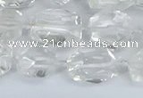 CNG7130 15.5 inches 6*10mm - 10*14mm faceted nuggets white crystal beads