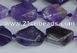 CNG7132 15.5 inches 6*10mm - 10*14mm faceted nuggets amethyst beads