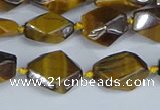 CNG7139 6*10mm - 10*14mm faceted nuggets yellow tiger eye beads