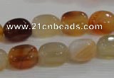 CNG714 15.5 inches 10*14mm nuggets red agate beads wholesale