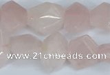 CNG7145 15.5 inches 8*12mm - 13*18mm faceted nuggets rose quartz beads