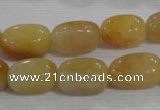 CNG717 15.5 inches 10*16mm nuggets yellow jade beads wholesale