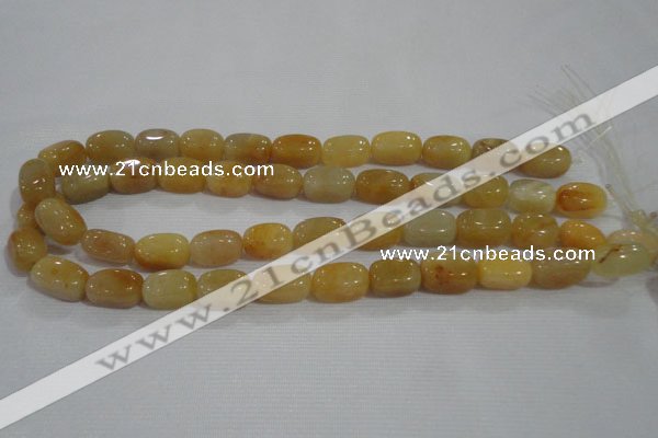 CNG717 15.5 inches 10*16mm nuggets yellow jade beads wholesale