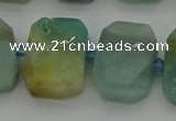 CNG7201 15.5 inches 13*18mm - 15*20mm faceted freeform amazonite beads