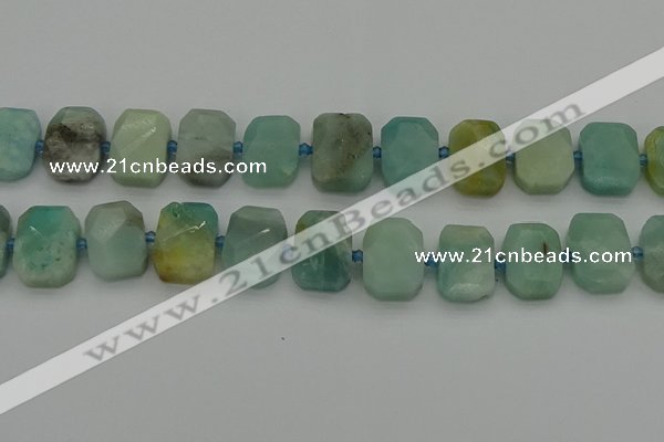 CNG7201 15.5 inches 13*18mm - 15*20mm faceted freeform amazonite beads