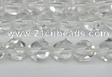 CNG7210 15.5 inches 6mm faceted nuggets white crystal beads