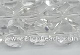 CNG7213 15.5 inches 12mm faceted nuggets white crystal beads