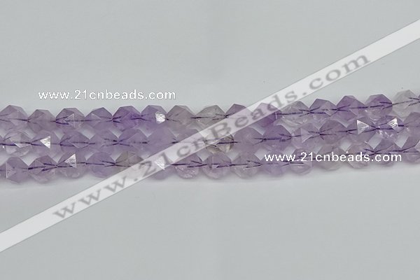 CNG7217 15.5 inches 10mm faceted nuggets amethyst beads wholesale