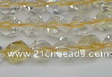 CNG7230 15.5 inches 6mm faceted nuggets citrine gemstone beads