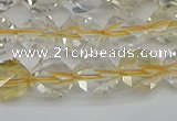 CNG7231 15.5 inches 8mm faceted nuggets citrine gemstone beads