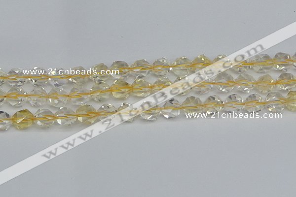 CNG7232 15.5 inches 10mm faceted nuggets citrine gemstone beads