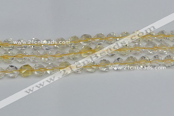 CNG7233 15.5 inches 12mm faceted nuggets citrine gemstone beads