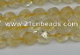 CNG7235 15.5 inches 6mm faceted nuggets citrine beads wholesale