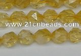 CNG7236 15.5 inches 8mm faceted nuggets citrine beads wholesale