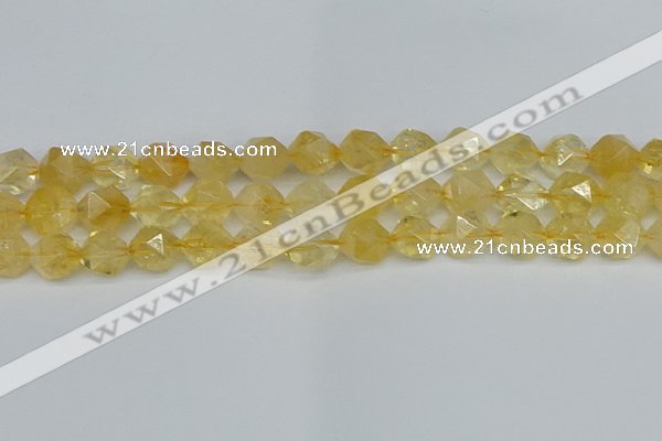 CNG7238 15.5 inches 12mm faceted nuggets citrine beads wholesale