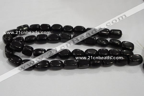 CNG725 15.5 inches 15*20mm nuggets black obsidian beads wholesale