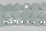 CNG7260 15.5 inches 6mm faceted nuggets aquamarine beads