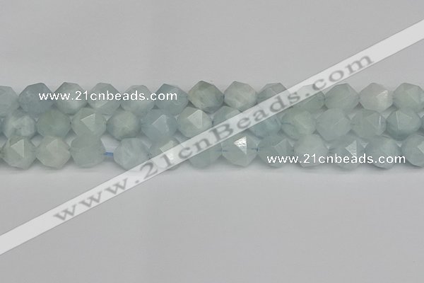 CNG7263 15.5 inches 12mm faceted nuggets aquamarine beads