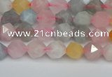 CNG7265 15.5 inches 6mm faceted nuggets morganite beads