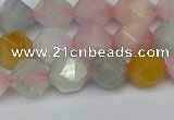 CNG7267 15.5 inches 10mm faceted nuggets morganite beads