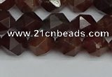 CNG7271 15.5 inches 8mm faceted nuggets orange garnet beads