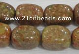 CNG728 15.5 inches 15*18mm nuggets New unakite beads wholesale