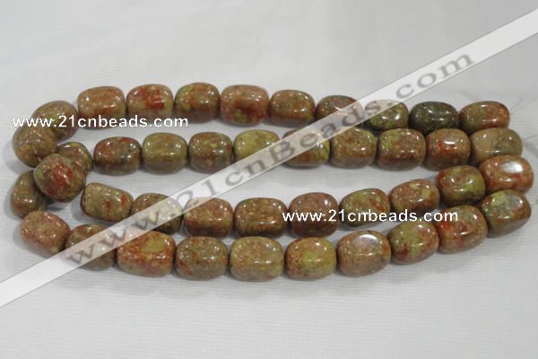 CNG728 15.5 inches 15*18mm nuggets New unakite beads wholesale