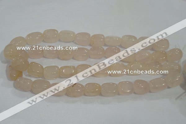 CNG729 15.5 inches 15*18mm nuggets rose quartz beads wholesale