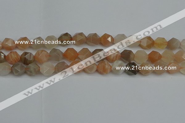 CNG7293 15.5 inches 12mm faceted nuggets moonstone beads