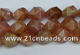 CNG7295 15.5 inches 6mm faceted nuggets sunstone beads