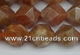 CNG7298 15.5 inches 12mm faceted nuggets sunstone beads