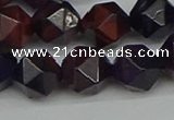 CNG7318 15.5 inches 12mm faceted nuggets purple tiger eye beads