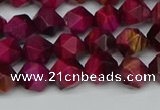 CNG7320 15.5 inches 6mm faceted nuggets red tiger eye beads