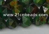 CNG7327 15.5 inches 10mm faceted nuggets green tiger eye beads