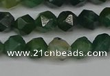 CNG7336 15.5 inches 8mm faceted nuggets moss agate beads