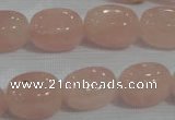 CNG734 15.5 inches 12*18mm nuggets rose quartz beads wholesale