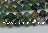 CNG7340 15.5 inches 6mm faceted nuggets Indian agate beads