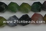 CNG7342 15.5 inches 10mm faceted nuggets Indian agate beads