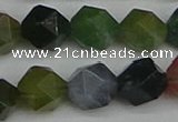 CNG7343 15.5 inches 12mm faceted nuggets Indian agate beads