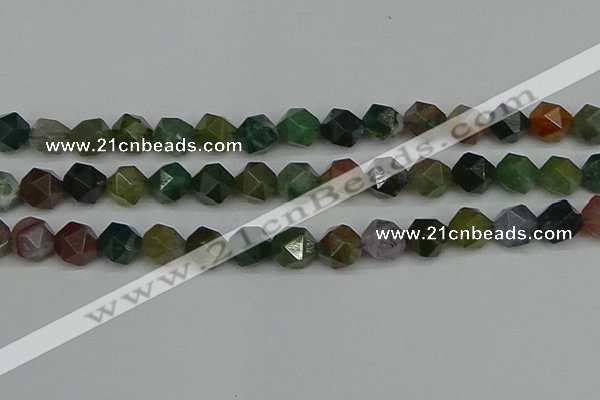 CNG7343 15.5 inches 12mm faceted nuggets Indian agate beads