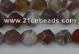 CNG7345 15.5 inches 6mm faceted nuggets botswana agate beads