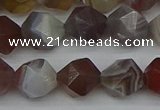 CNG7347 15.5 inches 10mm faceted nuggets botswana agate beads