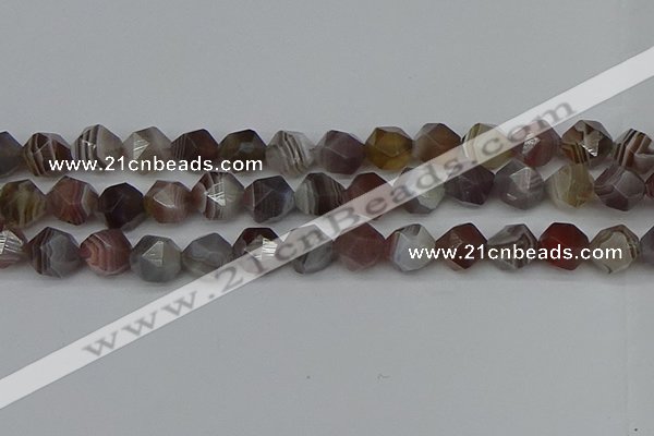 CNG7348 15.5 inches 12mm faceted nuggets botswana agate beads