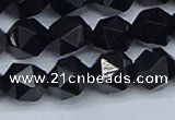 CNG7353 15.5 inches 12mm faceted nuggets Black agate beads