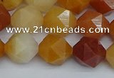 CNG7362 15.5 inches 10mm faceted nuggets yellow jade beads